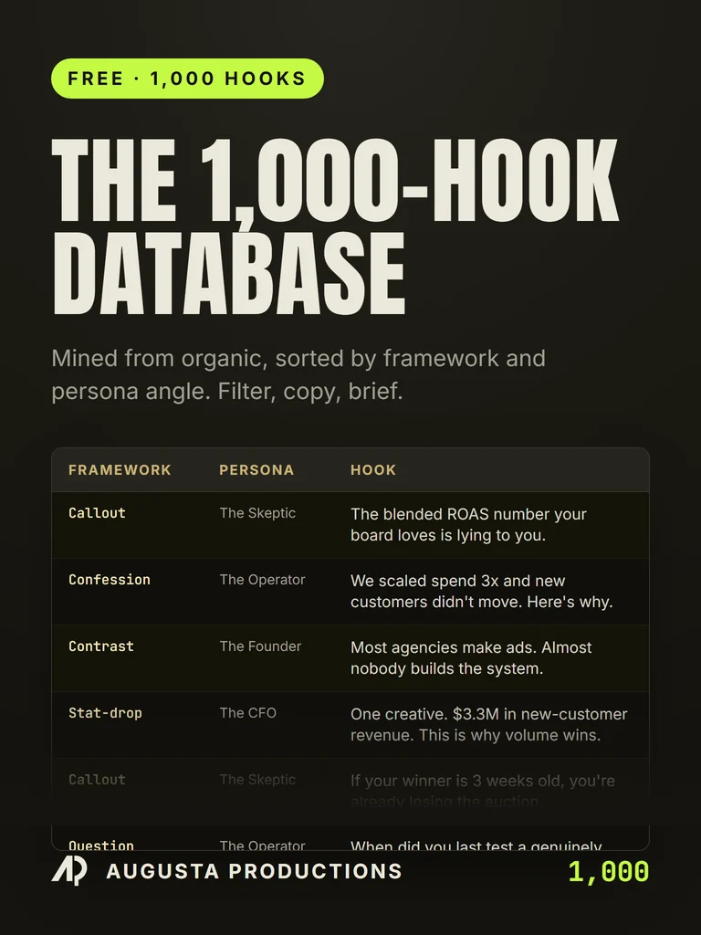 The 1,000-Hook Database: cover